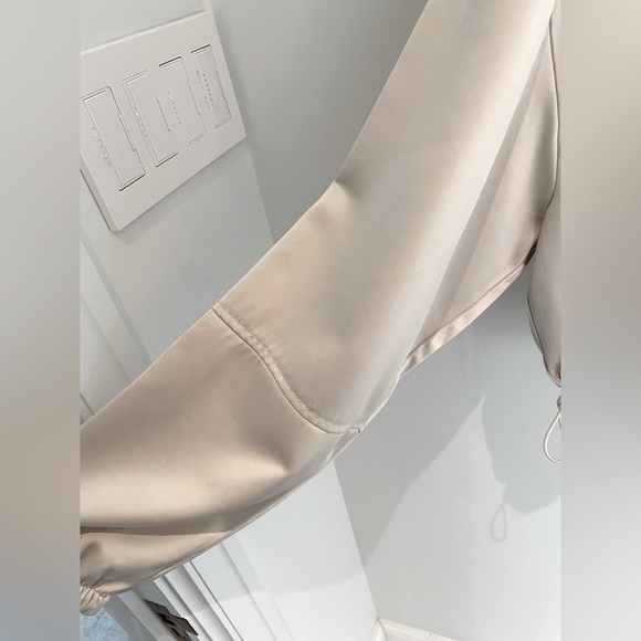 Zara champagne satin hoodie - Picture 3 of 4